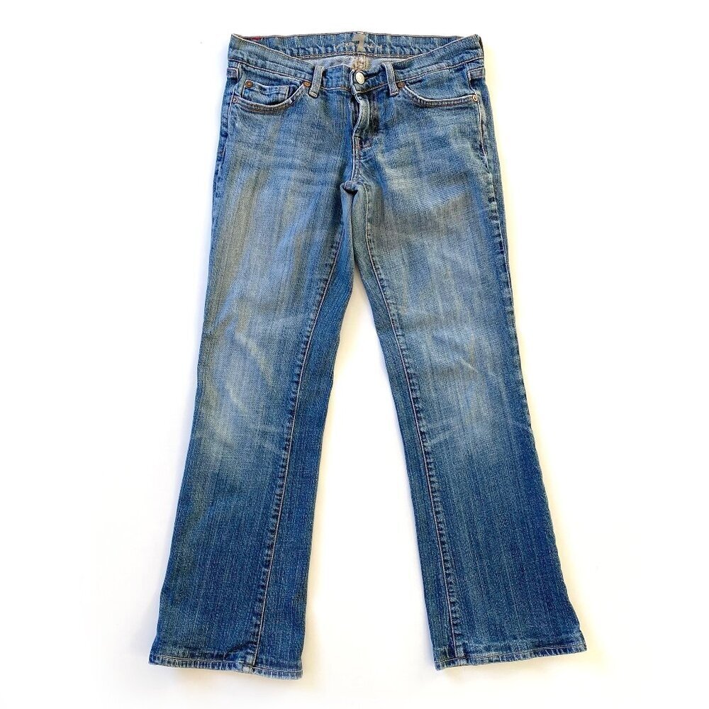 Vtg 7 For All Mankind Low Rise Bootcut Jeans 27 USA
